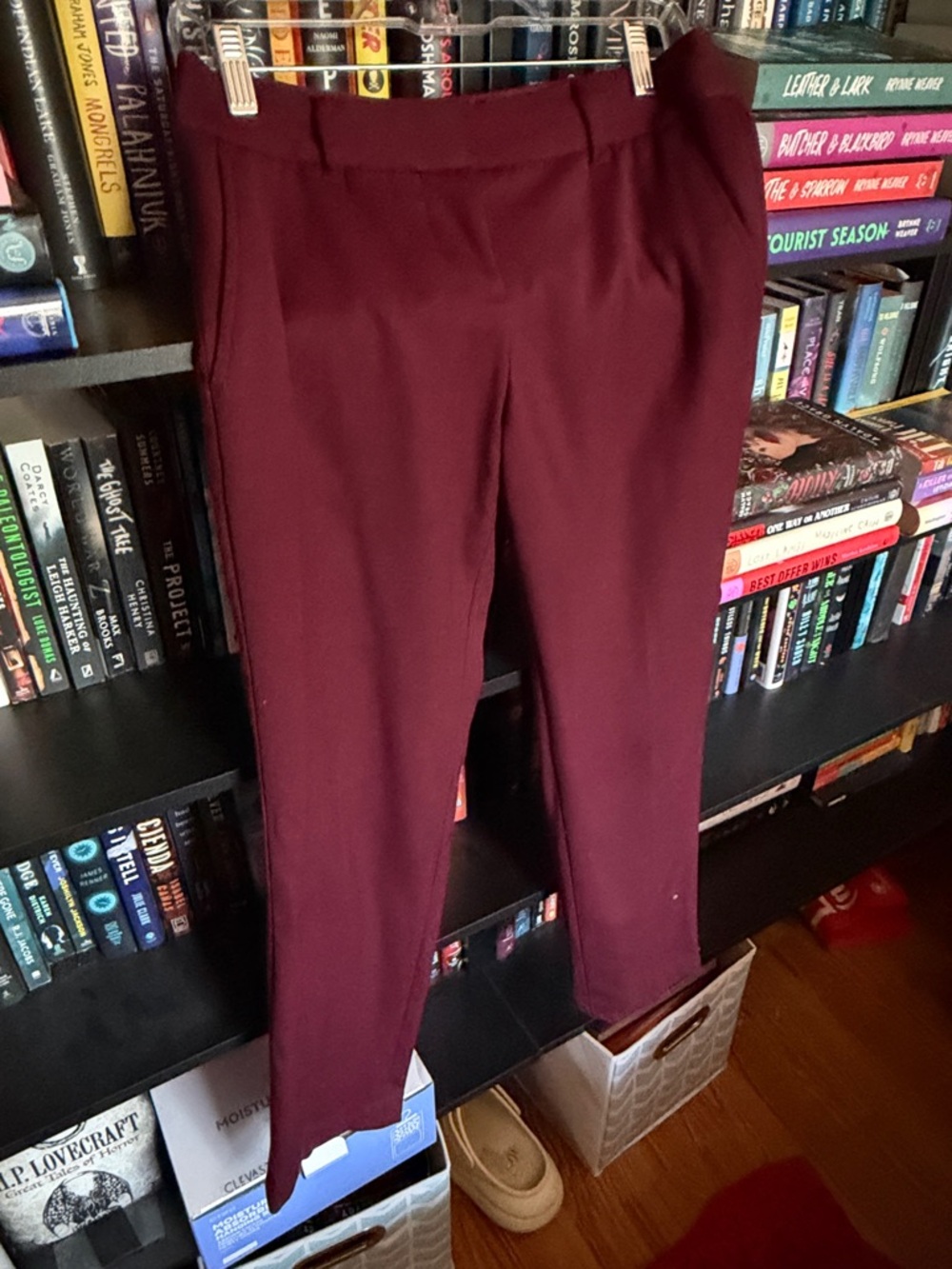 Tory Burch Maroon Tailored Ankle Trousers